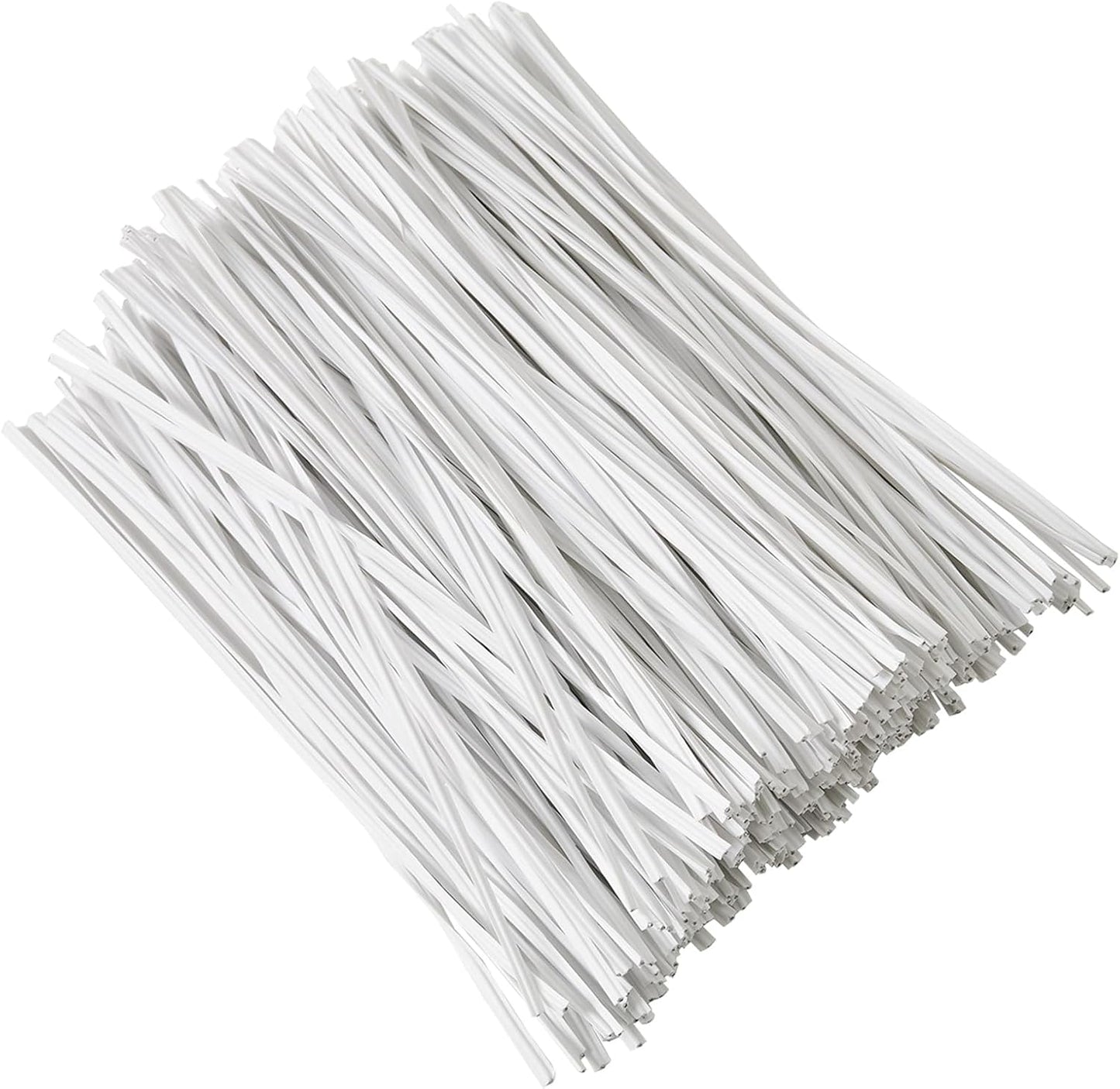 Tangyinrd 300 Pcs 6 inch White Plastic Twist Ties, Cable Ties, for Bags, Gardening Tools