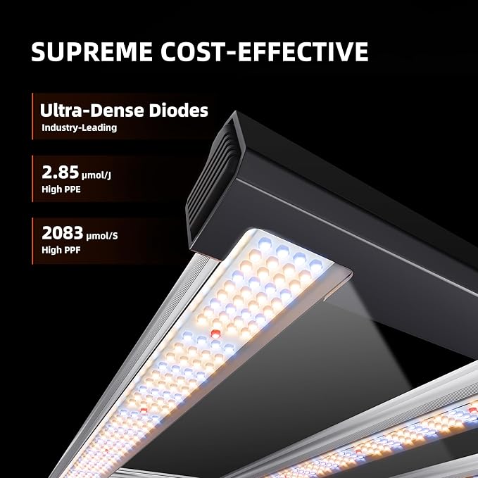 Spider Farmer G7000 Cost-Effective 730W LED Grow Lights, 5x5ft Coverage Commercial Bar Style LED Grow Lamp for Indoor Plants Vertical Farming, 2025 Upgraded App Remote Control