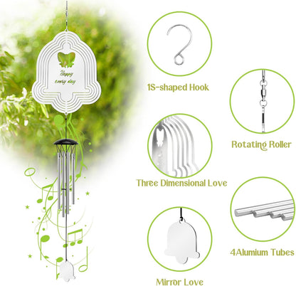 Wind Chimes with Bells Wind Spinner, Outdoor Garden Decor Wind Spinner, Gifts for Women, Mom, Retirement, Teacher, Parents Birthday, Memorial Gift for Garden Porch Patio Home Decor
