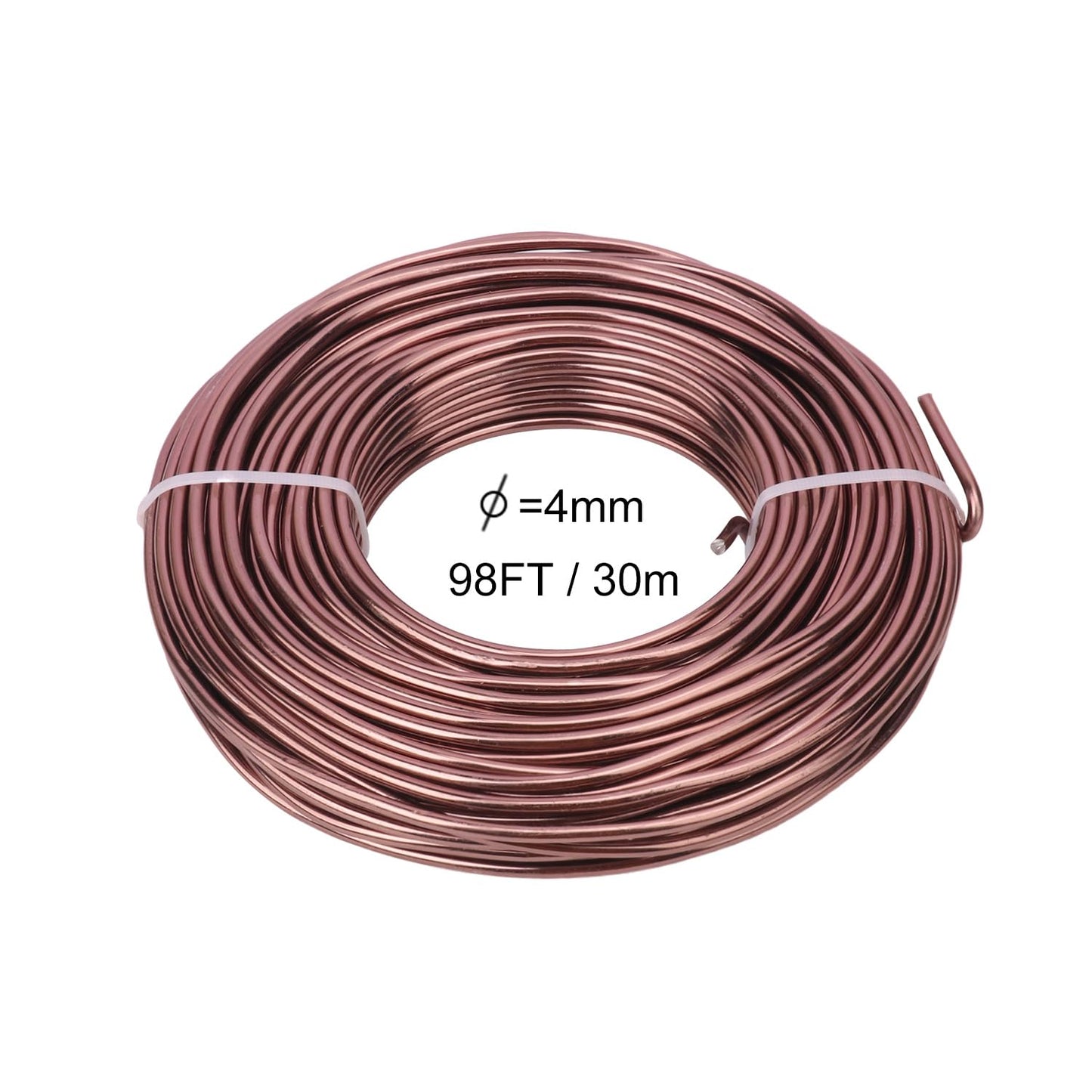 98 Feet Brown Anodized Aluminum Bonsai Training Wire, 4.0mm Anodized Aluminum Wire, 98 Feet Bonsai Plant Wire, Professional Grade Bonsai Training Wire for Crafts, Sculpting, Home Decoration