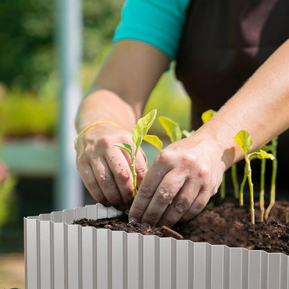 SnugNiture Corrugated Metal Garden Edging,6" x 40' Sturdy Lawn Edging Border,Landscape Edging Border for Lawn, Flower Bed,Garden and Yard