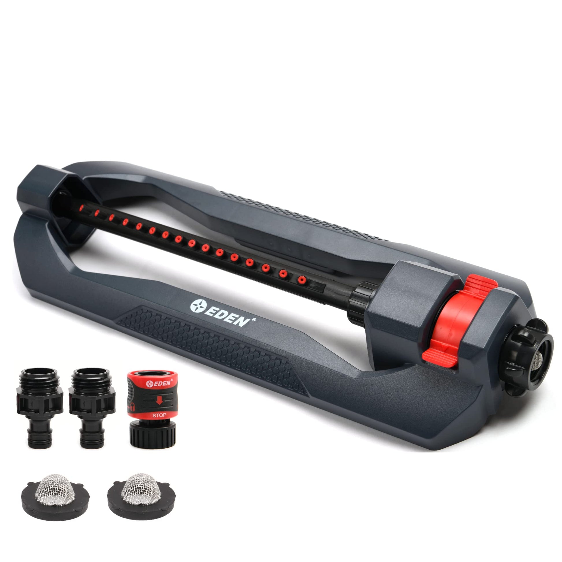 Eden 96213EDAMZ Weighted Essential Oscillating Sprinkler | Covers Up to 3,600 sq. ft., 16 Precision