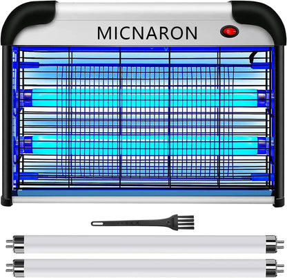 Indoor Electric Bug Zapper, 2800V Powerful Flying Insect Mosquito Killer w/ 20W Blue Light Attract, Plug-in Pest Control Machine for Moth, Fruit Fly, Fungus Gnat, Garage Bug Catcher/Eliminator/Trap