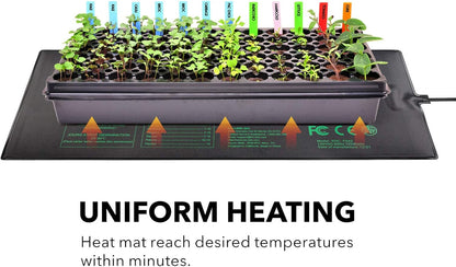 BN-LINK Seedling Heat Mat Warm Hydroponic Heating Pad Waterproof 48" x 20.75" for Seed Starting Greenhouse and Germination
