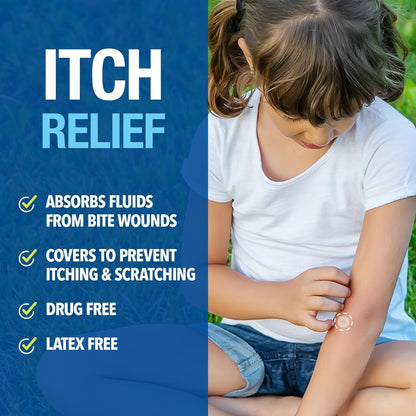 Cutter Bug Bite Patches Itch Relief Hydrocolloid Patches for Kids & Adults, Absorbs Fluids, Helps Heal, Prevents Scratching, Mosquito Itch Relief, Hydrocortisone & Suction Tool Alternative, 153 Count