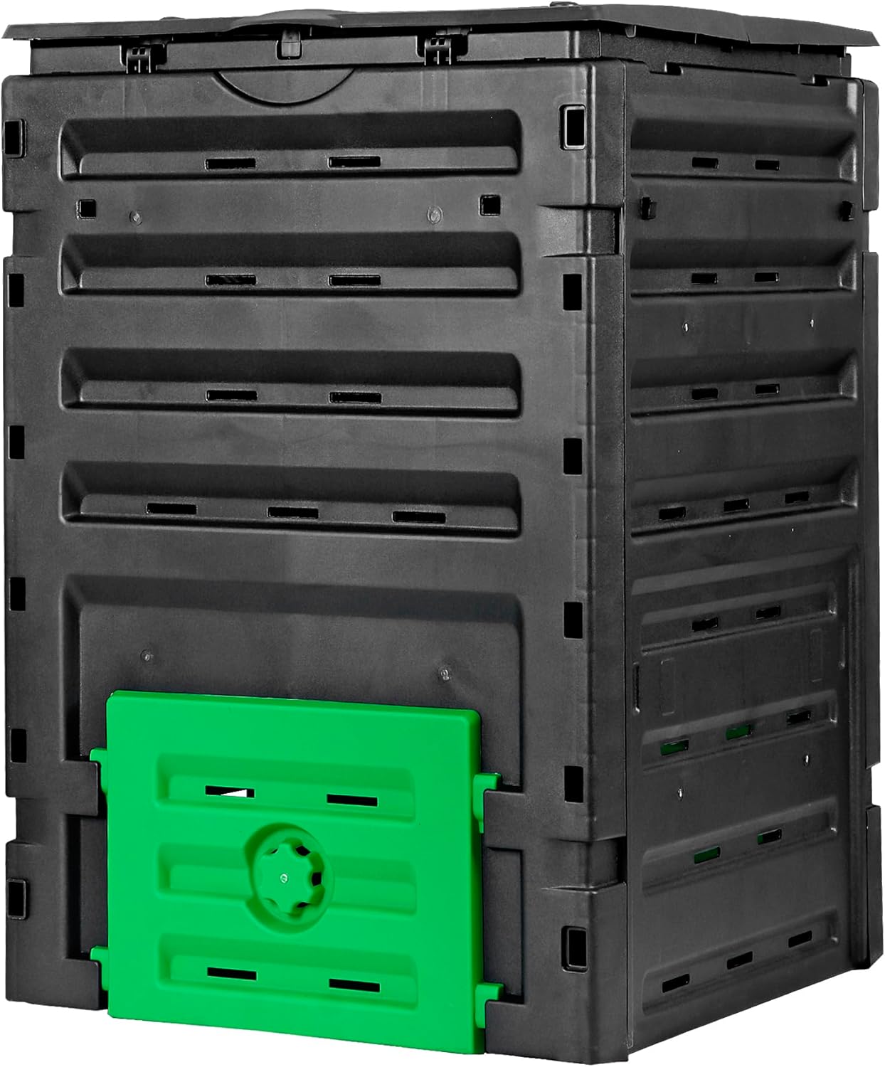 120 Gallon (450L) BPA Free Garden Compost Bin - Easy Assembly, Aerating Outdoor Compost Box for Fast Fertile Soil Creation