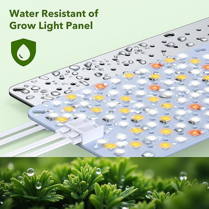 Full Spectrum Grow Lights, 36W(Actual Power) Plant Grow Lights for Indoor Plants with Daisy Chain Function, Sunlike Spectrum,768 LEDs and 4/8/12/16/20H Timer for Seed Starting(Pack4)