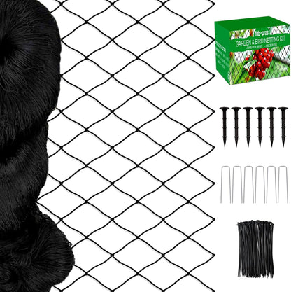 Bird Netting - Heavy Duty Nylon Net with 3/4' Mesh for Garden Protection, Chicken Coop and Orchard