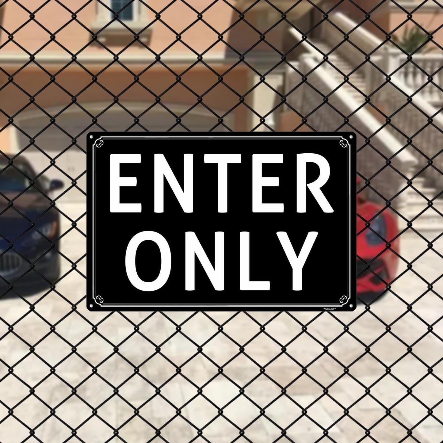 12x16" Enter Only- Do Not Enter Parking Lot Sign - High-Intensity Grade Aluminum, Weatherproof & Fade-Resistant, Ideal for Outdoor & Indoor Use - Curbside Sign