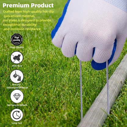 6 Inch 23 Pcs Hot-dip Galvanized U-Shaped Garden Stakes, Landscape Staples, Ground Stakes, for Decoration Weed Barrier Fabric, Irrigation Tubing, Holding Fence, Tarpaulin (22, 6 INCH)