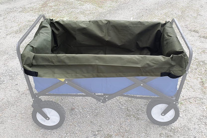 UpBloom - Wagon Liner & Cover Patent Pending - Heavy Duty Water Resistant Repellent Distressed Fabric with Easy Unloading Handles - Fits Most Utility Carts/Collapsible Wheelbarrow Styles (Large)