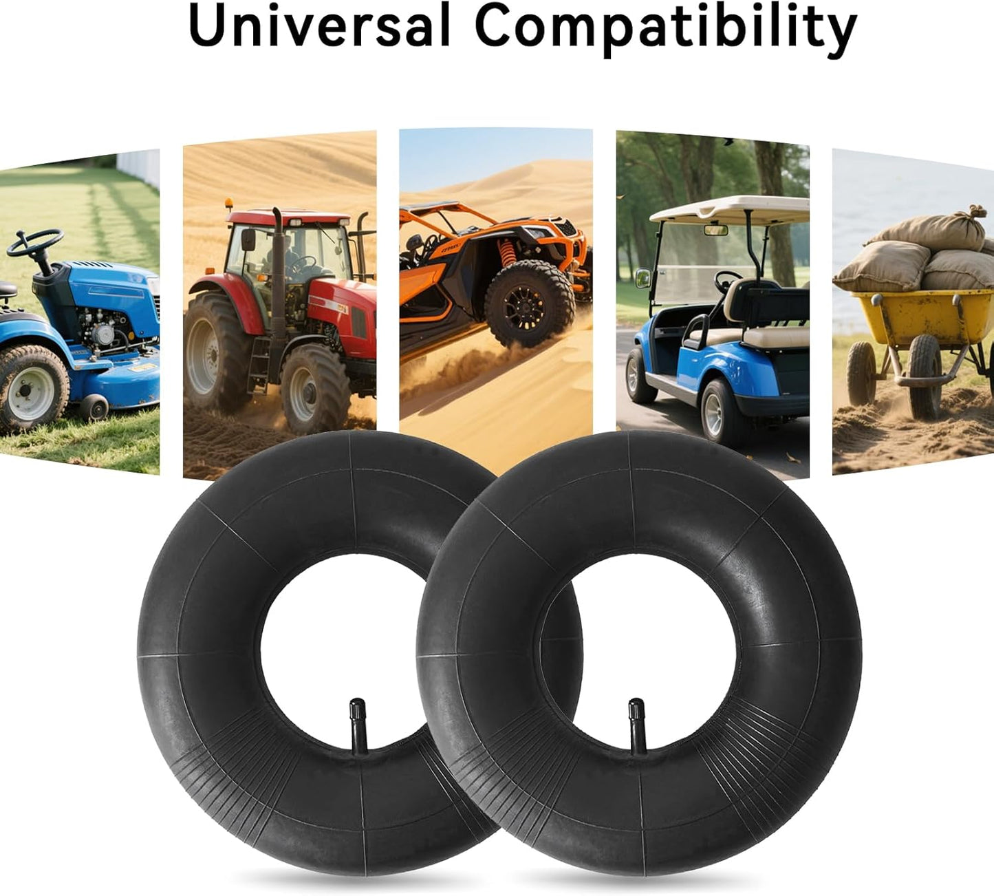 2 Pack 11x4.00-5 Inner Tube with TR-13 Valve Stem 11X4.00/4.50/6.00-5 Replacement Tire Tube for Wheelbarrows, Mowers, Hand Trucks Garden Carts,Golf Cart, and More