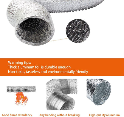 SunStream 4" Grow Tent Ventilation Kit, 203 CFM Inline Fan, Carbon Filter, 25ft Ducting Ventilation System for 2x2/3x3 Grow Tents Indoor Gardening, Hydroponics