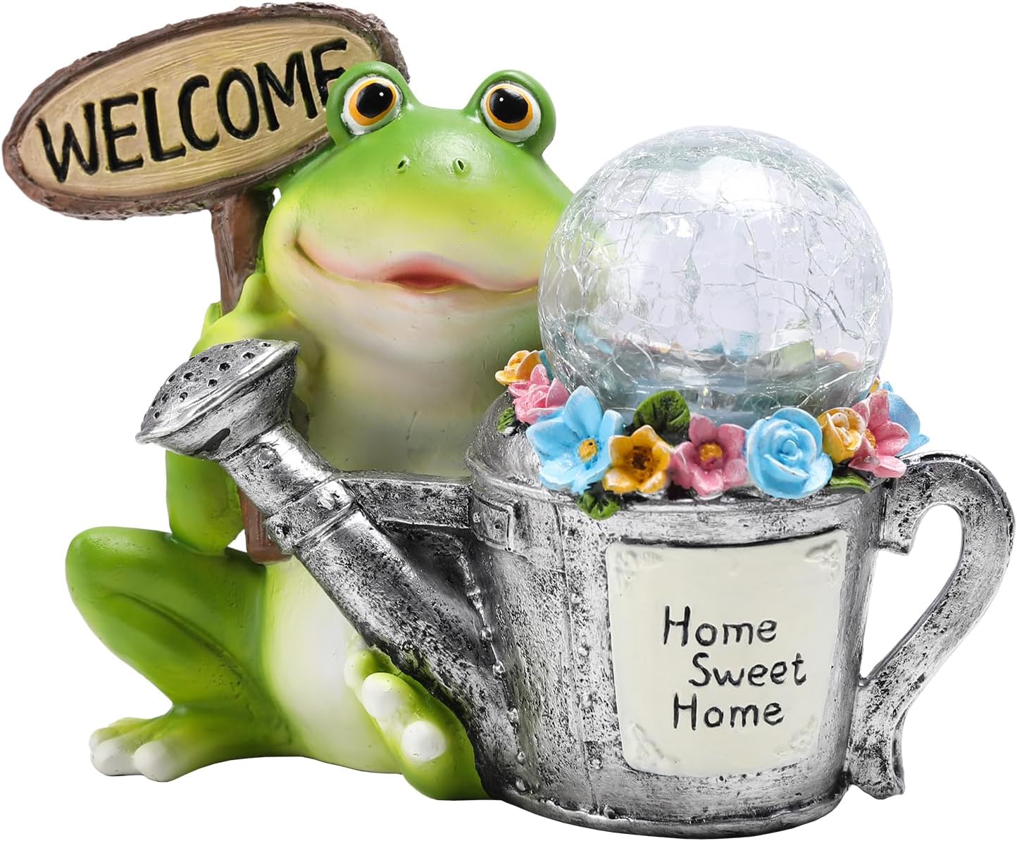 Bshine Frog Solar Lights Outdoor Garden - Waterproof Frog Statue Decoration for Patio, Path, Pathway Sculpture Yard Art, Lawn Ornaments, Gift for Mom, Home Decor Gift