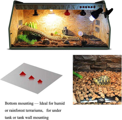 KABASI 2PCS Reptile Heating Mat, Waterproof Reptile Heat Pad Under Tank Terrarium with Temperature Control, Safety Adjustable Reptile Heat Mat for Turtle, Tortoise, Snakes, Lizard, Gecko, 7W