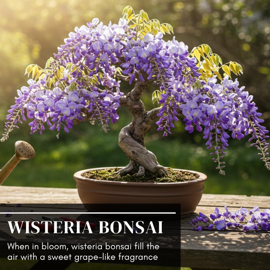 Weeping Wisteria Bonsai Tree Seedling for Planting - 1 Year Old Well Rooted Seedling