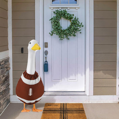 Football Porch Goose Outfit Game Day Costume for Goose Clothes Garden Outdoor Lawn Patio Yard Art Bowl Party Decoration