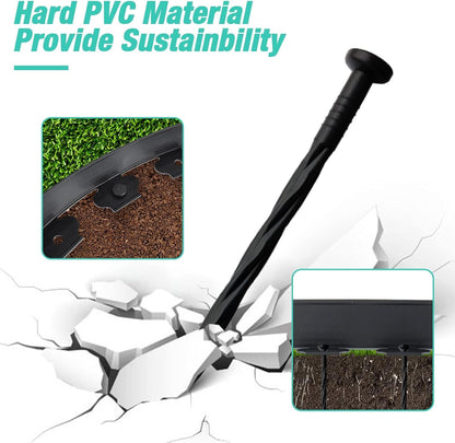 100-Pack-8 Inch Plastic Edging Nails, Spiral Nylon Landscape Anchoring Spikes，Landscape Stake for Paver Edging, Weed Barrier& More