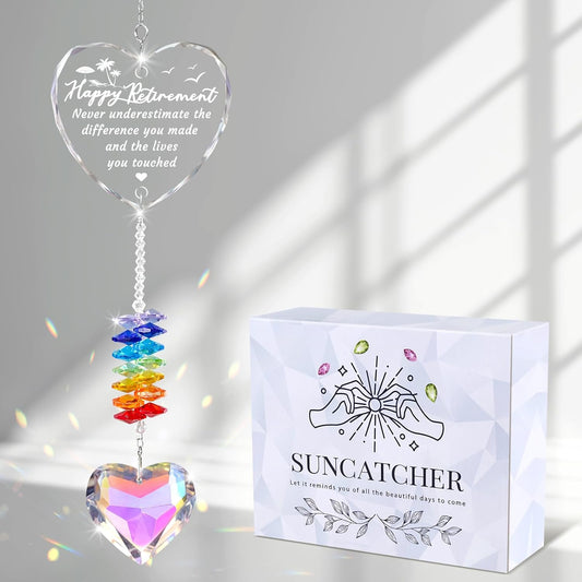 Retirement Gifts for Women, 2025 Retirement Gift Crystal Suncatcher, Happy Retirements Gifts for
