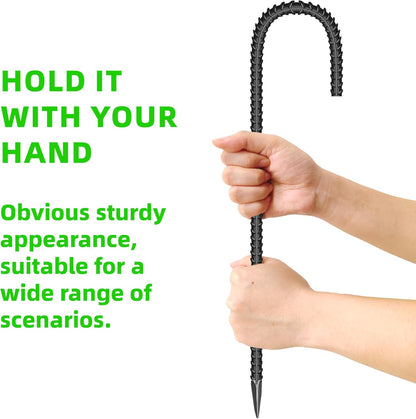 27 Pieces 16-Inch Garden Ground Stakes Galvanized Steel J Shape Hook Rebar Stake - Heavy Duty Anchors for Tents, Position Kits,Fences, and Trampolines