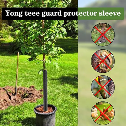 24 Pcs Tree Trunk Protector Guard, 2 Size Sapling Tree Protector from Deer, Tree Bark Protectors Guard Tube Wraps to Protect Bark, Sapling from Rodents, Mowers, Animals (15.7 x 2, 15.7 x 1.6)