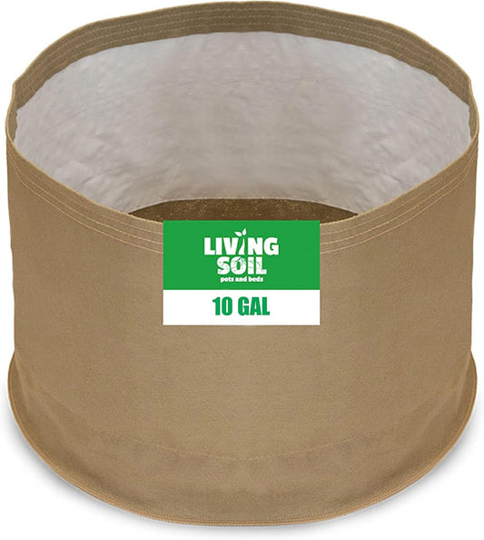Sustainable Village Blumat Grow Bags 5 Pack - 10 Gallon Fabric Pots for Plants - Breathable Waterproof Cloth Pots with MoistureLock Technology - Promotes Strong and Healthy Roots