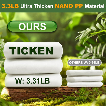 Thicken Garden Netting Plant Covers 10 x 33 Ft Insect Netting for Garden Mesh Netting Nano PP for Vegetable Fruits Reusable Plants Netting Covers Protect Plants from Insects Birds,White