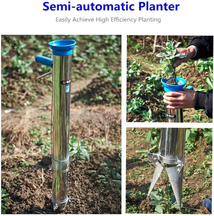 Long Handled Bulb Planter Tools and Vegetable Seedling Tool Manual Plant Transplanter Bulb Planter
