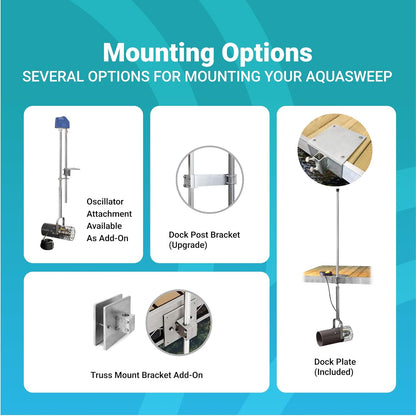 Scott Aerator Dock Mount Aquasweep 1/2 HP,115 Volt | Pond Muck Mover