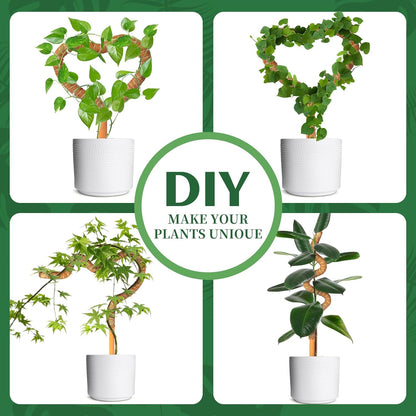 4 Pack Moss Pole, 28 Inch Bendable Moss Pole for Plants Monstera, Monstera Plant Support, Garden Trellis Plant Stick Stakes for Indoor Potted Plants Pothos