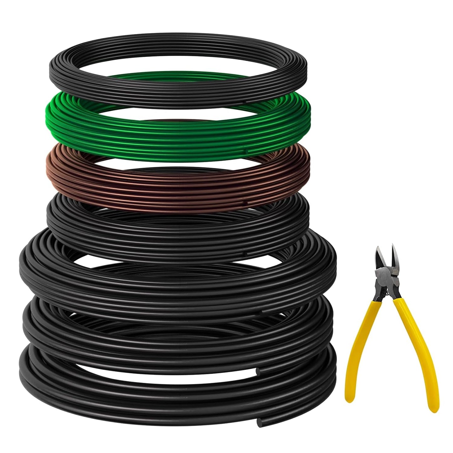 189FT Easy to Bend Bonsai Wire, Aluminum Bonsai Tree Wire in 5 Size -1mm,1.5mm,2mm,2.5mm,3mm with Cutter Set for Training Thin or Thick Branches