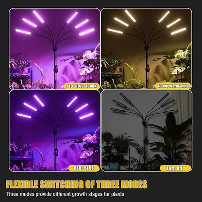LED Grow Lights for Indoor Plants Full Spectrum, 540 LEDs Plant Lights for Indoor Growing with 58" Adjustable Stand, Plant Grow Lights with Auto 3/6/9/12/15/18H Timer for Indoor Tall Plants.