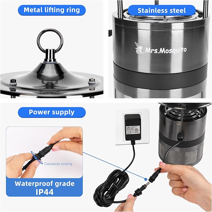 MM400 Trap + MAXTTRAC Lure: Premium Quality snags Mosquitoes, gnats, midges Across ½ Acre—3-Year Guarantee, Lures Blood-Suckers efficiently