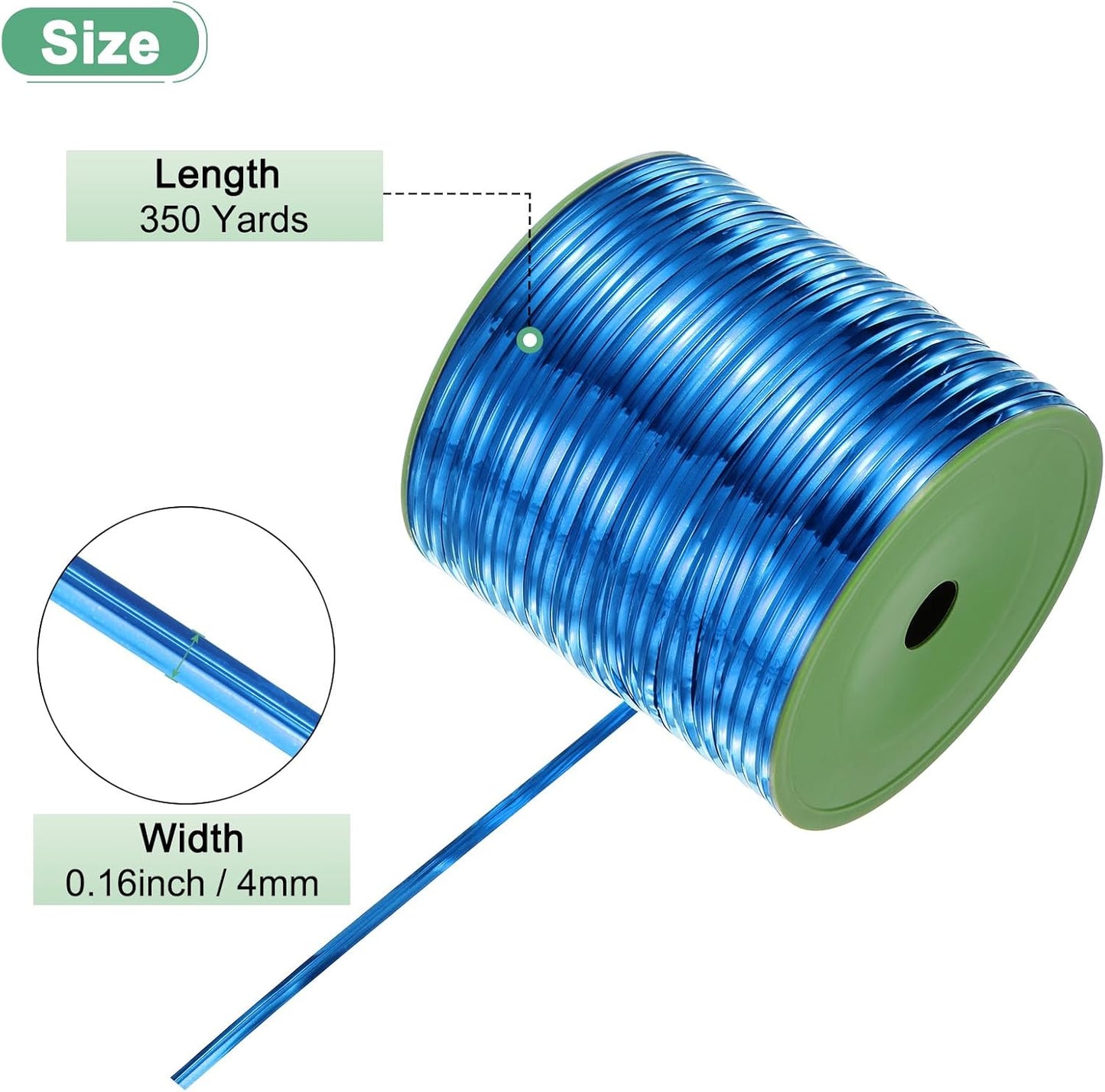 Metal Twist Ties, 350 Yards Metallic Twists Tie Bread Twisty-Ties for Party Decoration/Garden Plant/Gift Wrapping Bag/Cake/Pops Candy/Bakery Bags [Blue]