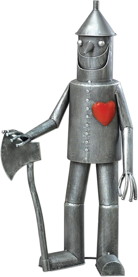 Bits and Pieces - 30 ½” Tall Tin Woodsman with a Heart Garden Statue - Yard Decorations - Outdoor