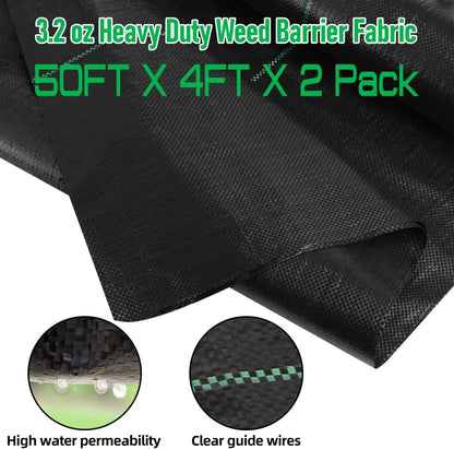 LAVEVE Heavy Duty Weed Barrier Landscape Fabric 4FT x 100FT