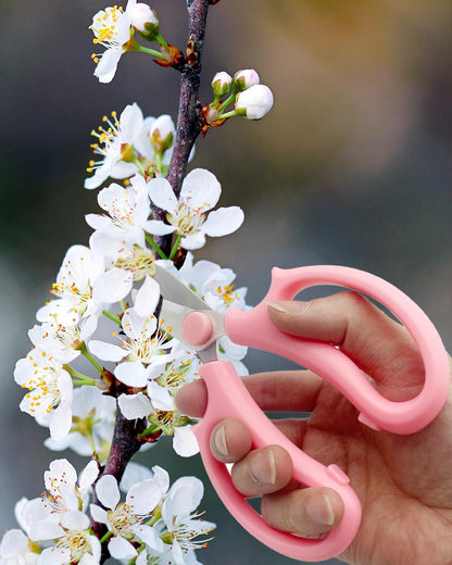 Pink Flower Scissors, Thickened Stainless Steel Floral Pruning Snips – Sharp Garden Clippers for Fresh Flowers, Flower Arrangement Supplies, DIY Floral Cutting Scissor (2 PCS Pink)