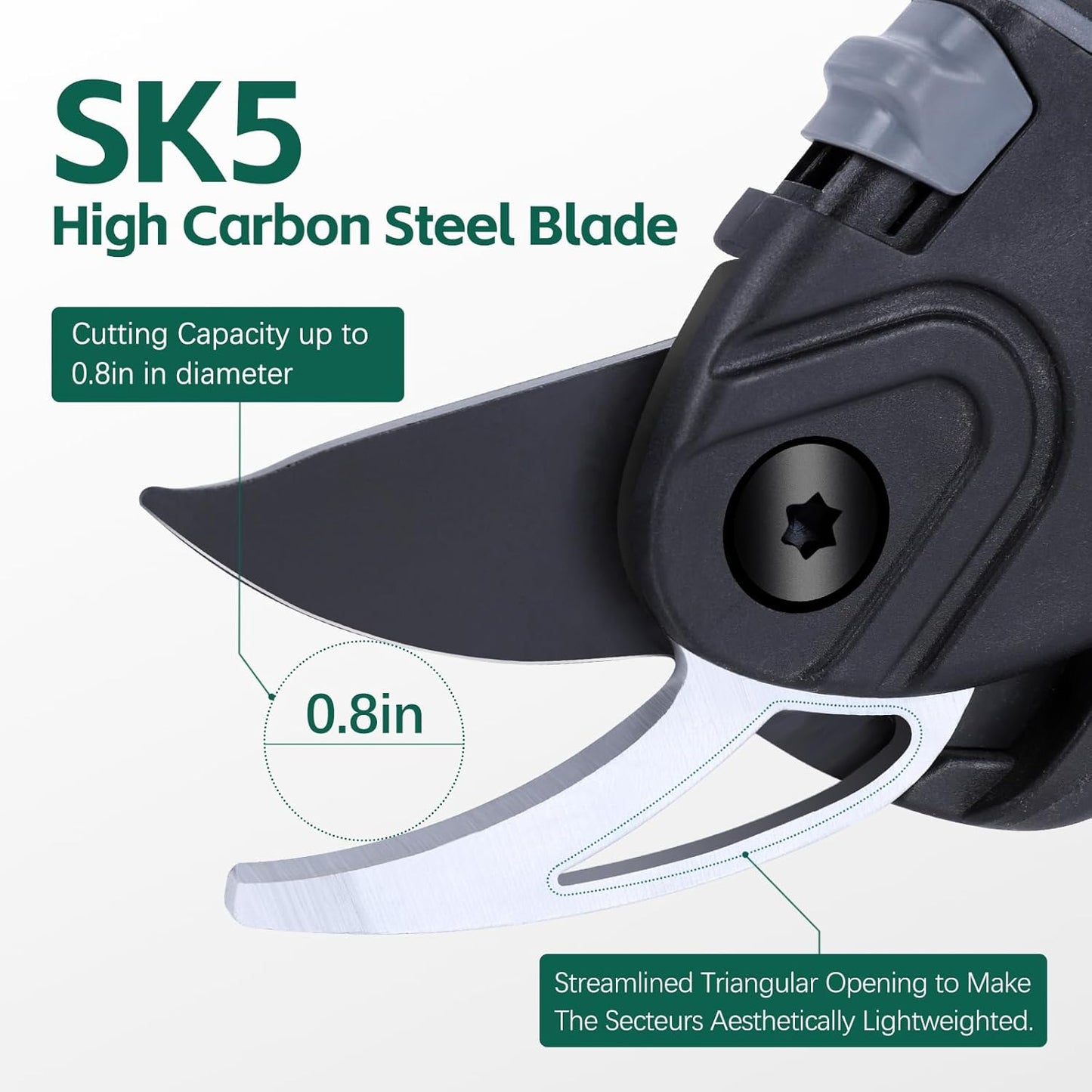 Bypass Secateurs Hand Gardening Pruners Lightweight Garden Pruning Scissors with SK-5 High Carbon Steel Blades and Safety Lock Rust Resistant Gift-Packaged