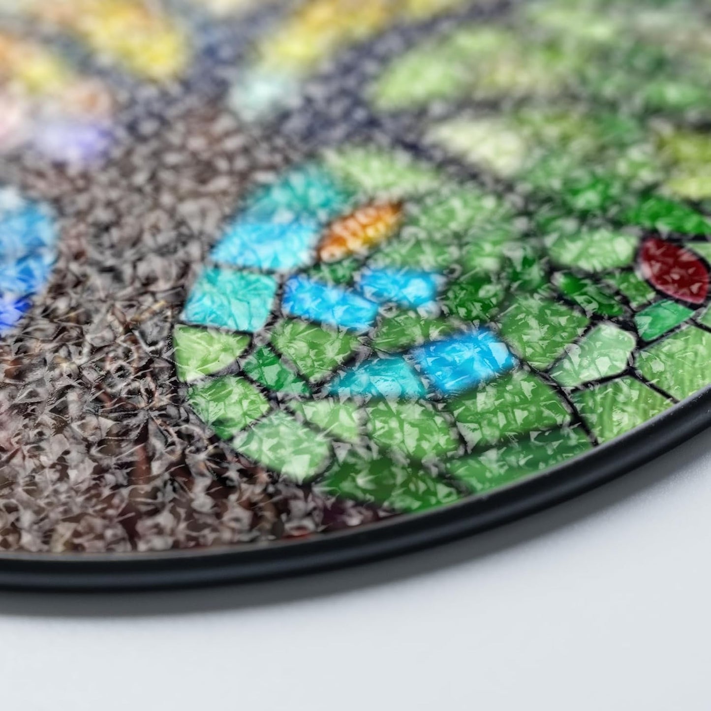 7.8" Tree of Life Stained Glass Suncatcher, Colorful Tree Sun Catcher Window Hanging Ornament, Glass Panel Decor for Home Garden Housewarming, Spiritual Birthday Gifts for Mom Women Girl ART-58E-SG8