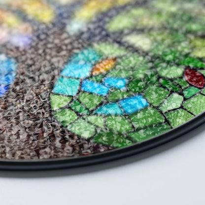6" Tree of Life Stained Glass Suncatcher, Colorful Tree Sun Catcher Window Hanging Ornament, Glass Panel Decor for Home Garden Housewarming, Spiritual Birthday Gifts for Mom Women Girl ART-58E-SG6