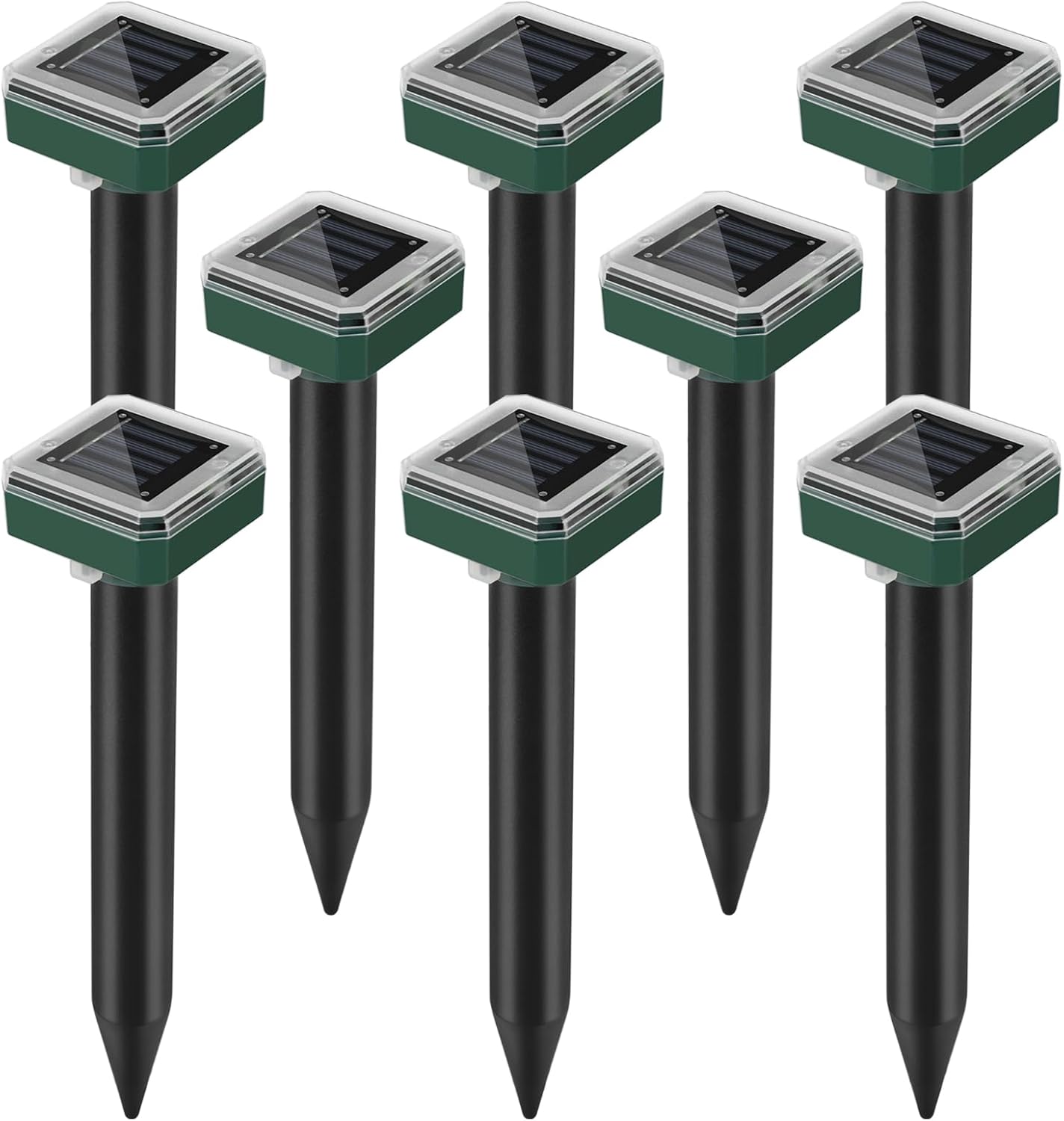Mole Repellent Solar Powered, 8 Pack Waterproof Ultrasonic Deterrent Gopher Vole Repellent Outdoor, Repellent Rat, Squirrel, Skunk, Mole for Lawns Garden Yard