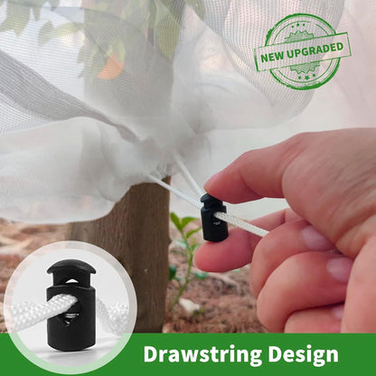 8×6.6Ft Fruit Tree Netting Cover Protect Tomato Blueberry Bushes Strawberry from Insect/Cicada/Bug/Squirrel/Deer, Bird Garden Mesh Netting Plant Cover Pest Barrier with Drawstring/Zipper