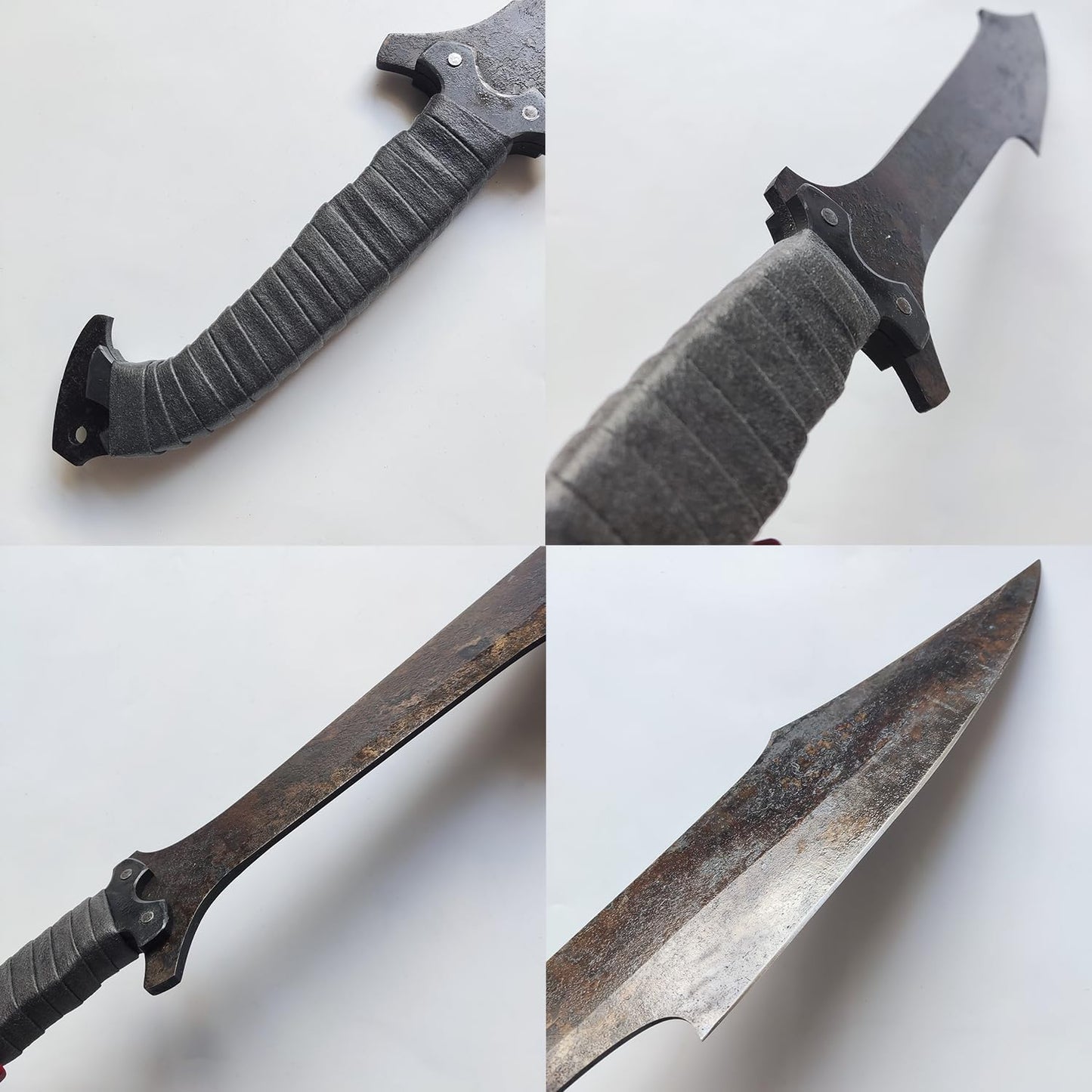 Full Tang Carbon Steel Machete Sword with Sheath for Practice, Outdoor Use, Collection-27.6 Inch
