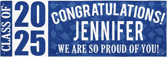 Let's Make Memories Personalized Graduation Banner Class of 2025 - Graduation Party Decorations