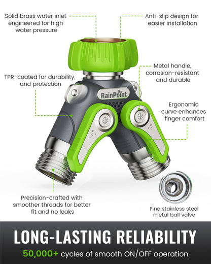 RAINPOINT 2 Way Garden Hose Splitter