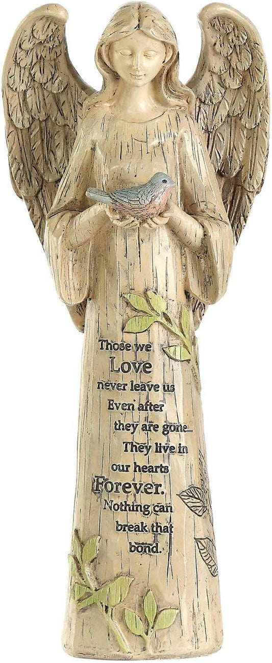 Angel Figurine Garden Angel Statues with Bird Statuary Decoration for Home, Yard & Patio