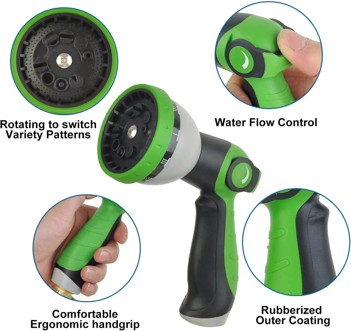 200Ft Metal Garden Hose durable stainless steel Water Hose, flexible, lightweight hose is resistant to kinks and tangles.With 10-way nozzle, strong 3/4” metal fittings, and a Stop Valve.