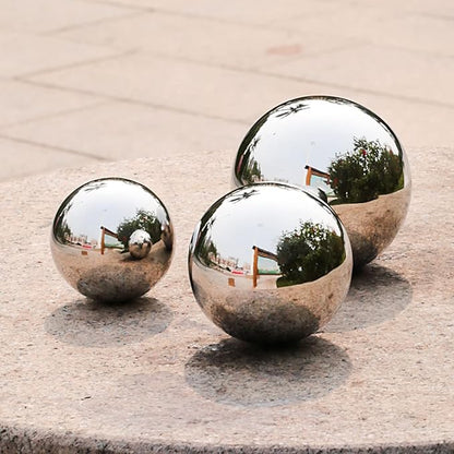 Stainless Steel Gazing Globe Mirror Ball (12inch,Silver)