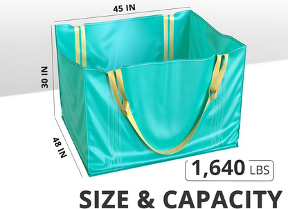 TidyFriend Dumpster Bag 45 Inches, Reusable Yard Waste Bags, Foldable Yard Waste Container, Trash Bag for Trash Management, Multiple Times Use During Renovations, Can Hold Up to 1650 lbs