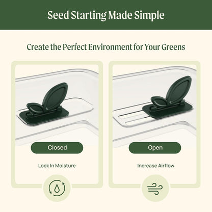 Self-Watering Microgreens Growing Kit with 20 Capillary Grow Mats and Humidity Domes, 4 Trays for Growing Multiple Micro Greens and Sprouts, Hydroponic Growing System with Water Level Indicator